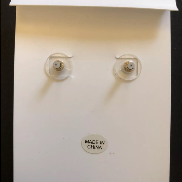 Baublebar Gold Tone Sugar Skull King Stud Drop Earrings Faux Pearl & Crystal NEW - Picture 11 of 11